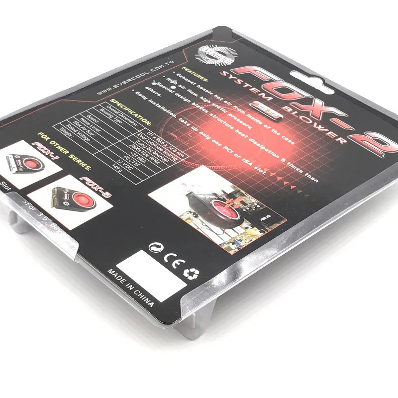 FOX-2 نظام منفاخ الكمبيوتر الهيكل العادم مروحة التبريد PCI فتحة بت مروحة برودة حياة طويلة تحمل تصميم تدفق الهواء عالية