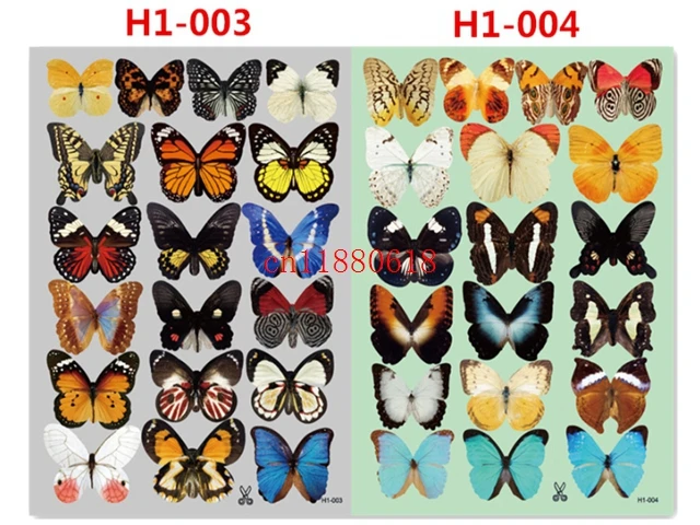 1900pcs(=100sets) Free Shipping PVC 3D Butterfly wall sticker home Art Wall Decor Bedroom Decorative kid room Wall Stickers