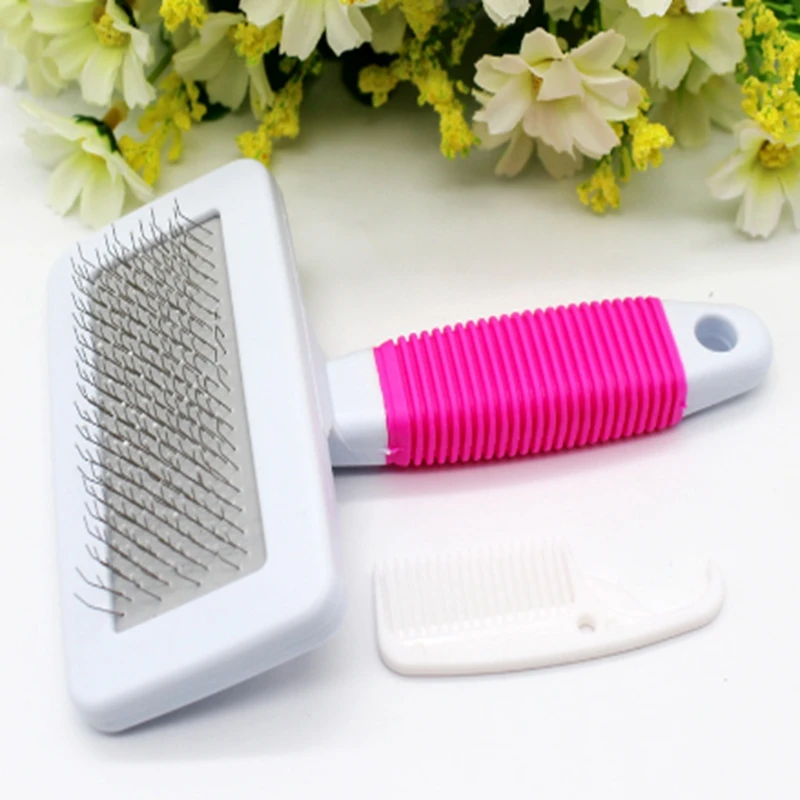 100piece/lot Pet comb candy color non-slip handle dog hair removal brush cat and dog cleaning beauty brush