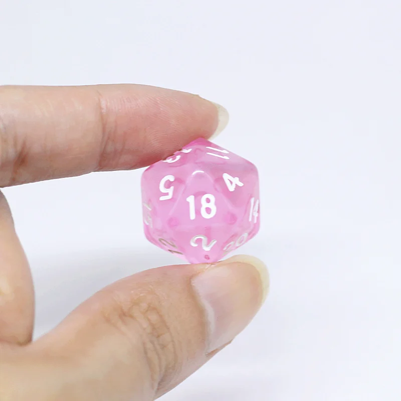 10 pz 10 colori D20 dadi venti lati Die RPG D & D colori trasparenti Multi resina poliedrica per lati dadi Pop per giochi di gioco