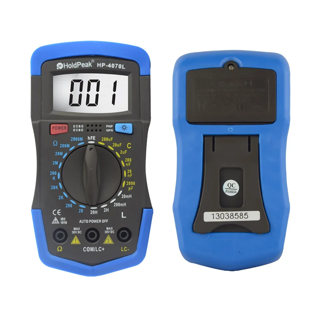 HoldPeak Digital Capacitance Meter ( LCR Meter ) Diagnostic-tool with LCD Backlight,HP-4070L