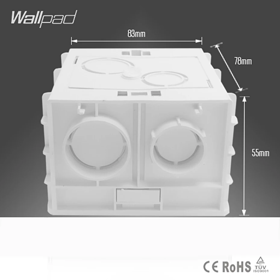 Mounting Lining Box for 86*86mm Wall Switch and Socket Wallpad Cassette Universal White Wall Back Junction Box