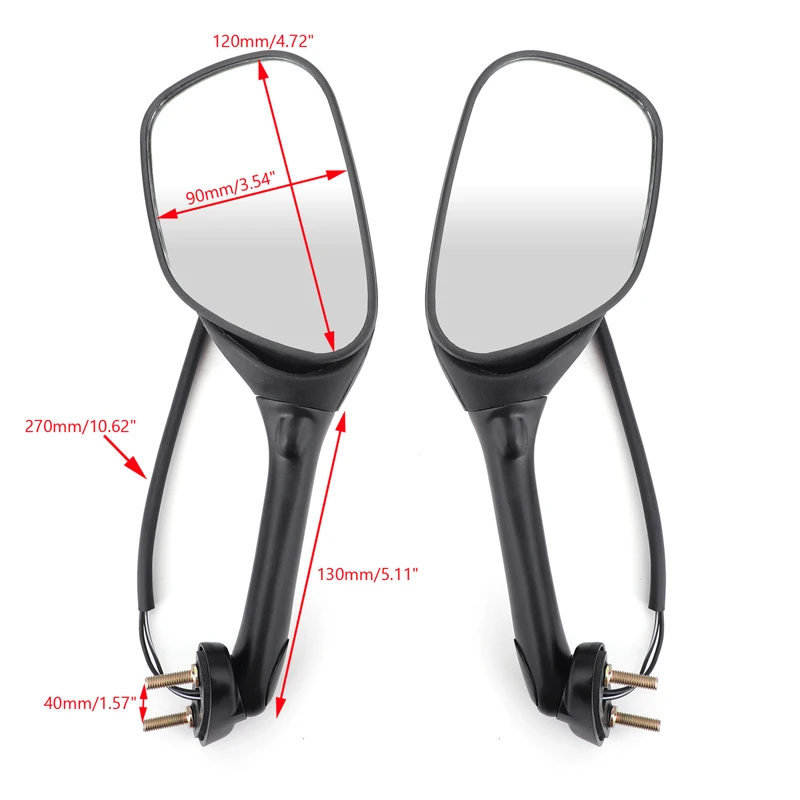 Areyourshop Rearview Side Mirrors Turn Signals For Suzuki GSXR600 GSX-R750 GSXR1000 2002-2015 SV1000 SV650 SV650S Motor Parts