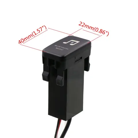 Car Bluetooth Adapter Radio Aux Adapter Use for TOYOTA Hilux VIGO,Coaster,Corolla ex,Yaris,Reiz,22×40Mm 8 best sales toyota corolla bluetooth adapter - №1
