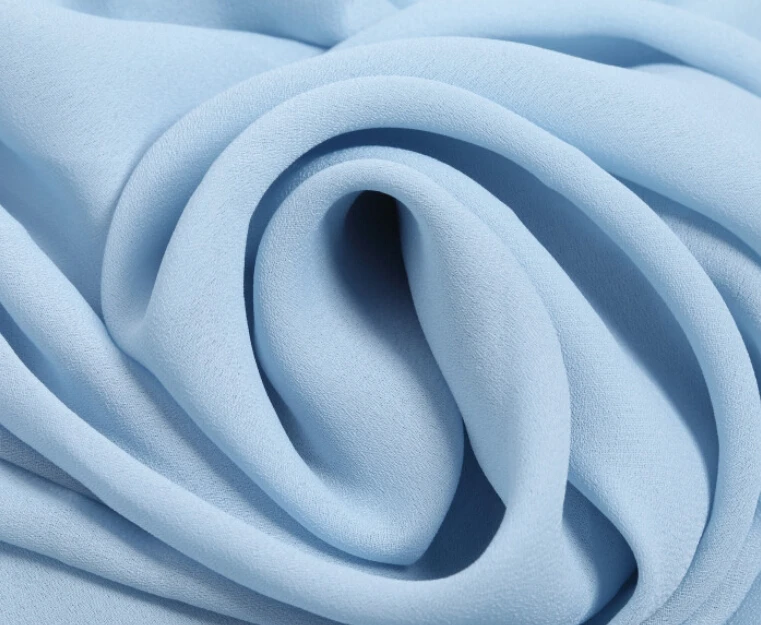 

2 meters 148cm 58.26" width light blue chiffon fabric pearl yarn fabric summer dress materials MM136