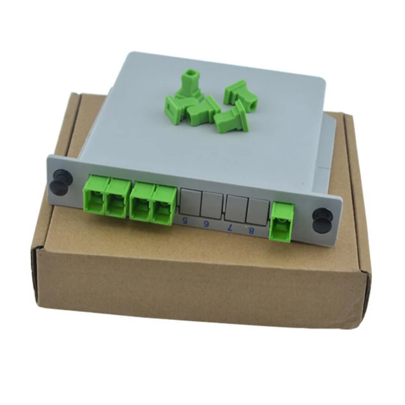 SC APC PLC 1X4 splitter Fiber Optical Box FTTH PLC Splitter box with 1X4 Planar waveguide type Optical splitter Free shipping