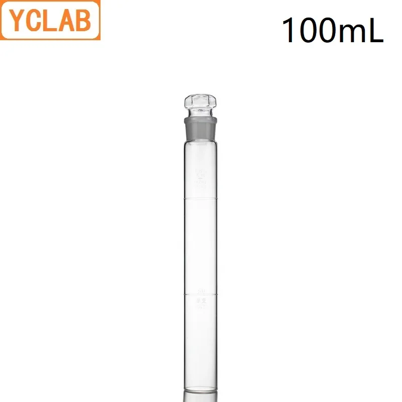 YCLAB 100mL Glass Colorimetric Tube with stopper Nessler Glasses Laboratory Chemistry Equipment