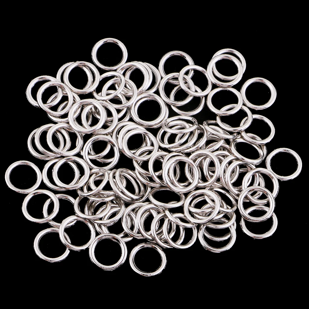 100 Pieces Alloy Bra Strap Adjuster Slider O Ring Lingerie DIY Sewing Crafts Silver