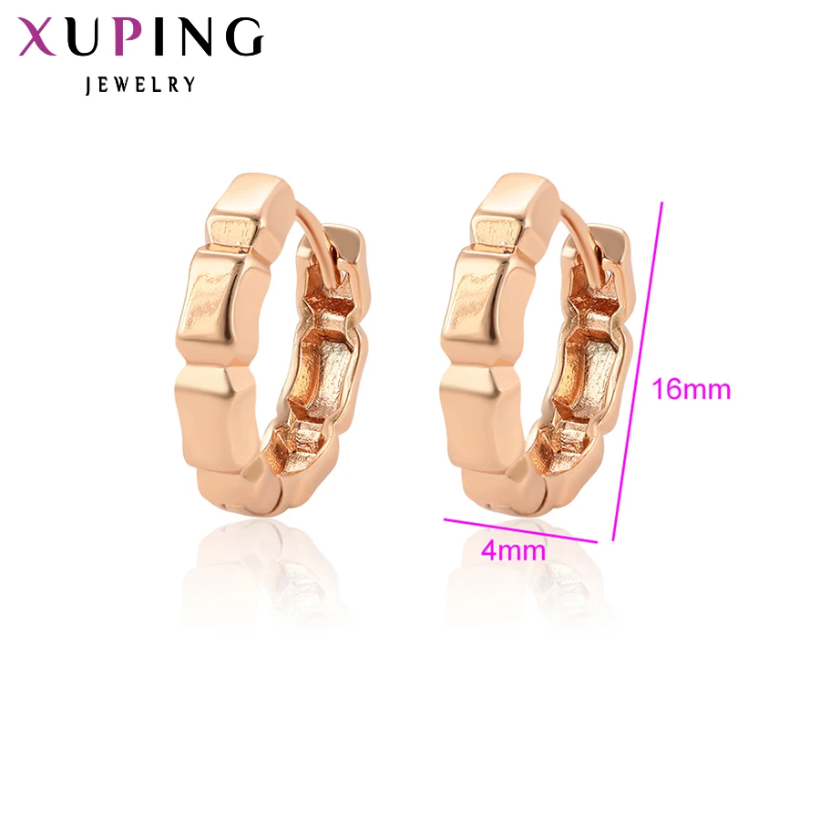 Xuping Jewelry Fashion Rose Gold Color Huggies Earring for Women 96754/A00678757