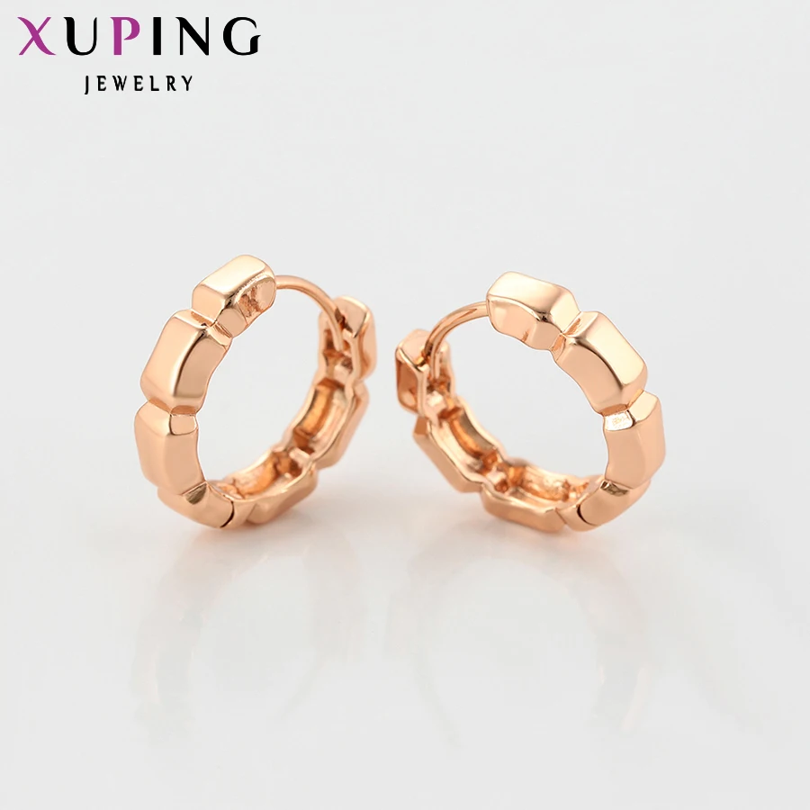 Xuping Jewelry Fashion Rose Gold Color Huggies Earring for Women 96754/A00678757