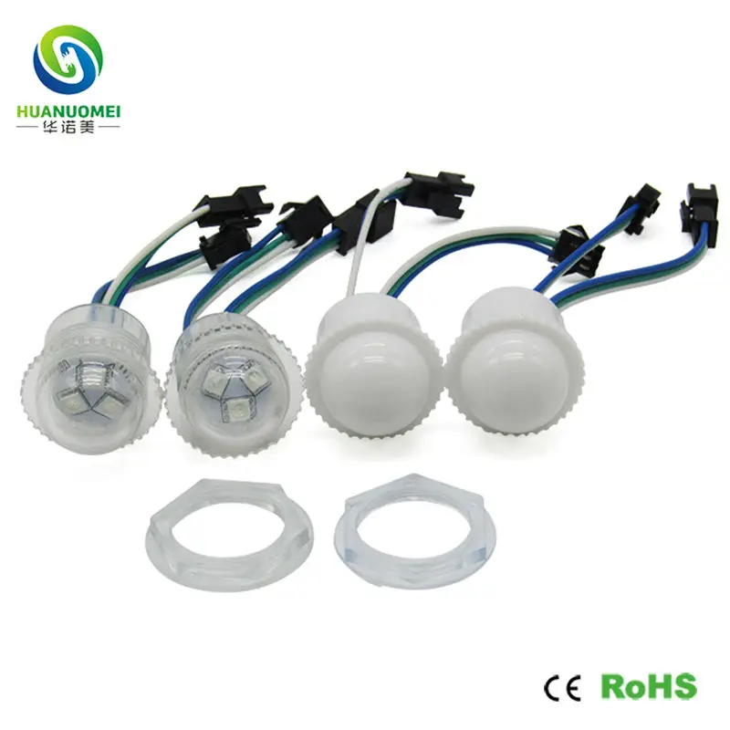 

Пиксельные светодиодные лампы s WS2811 5050 SMD RGB, 3 светодиода, модуль пиксельных ламп, водонепроницаемая цифровая лампа для освещения 12 В, IP68, Управление по адресу, 26 мм