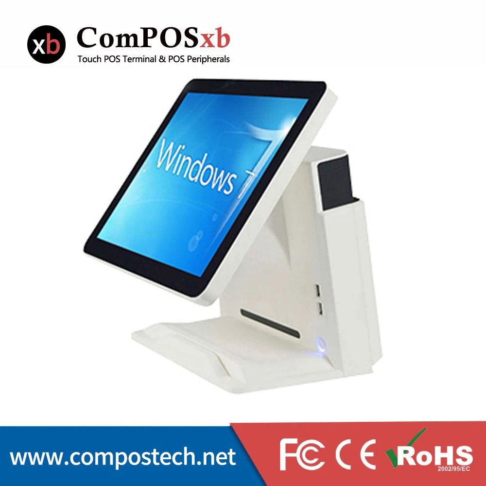 

15 inch TFT LED Point Of Sale All-in-One POS PC Terminal For Restaurant/ Pizza Shop/ Supermarket