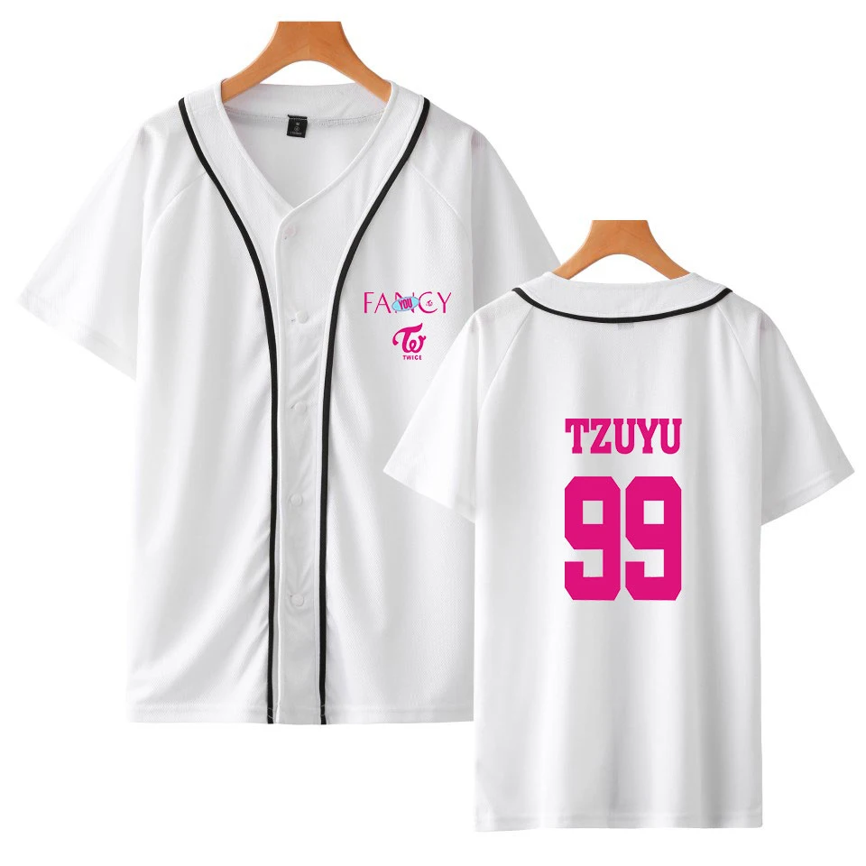 2019 Hot Sale Twice Fancy Baseball Shirts Women/men Printed T shirts Twice Fancy Summer Korean Women T-shirt Casual K-pops Tee