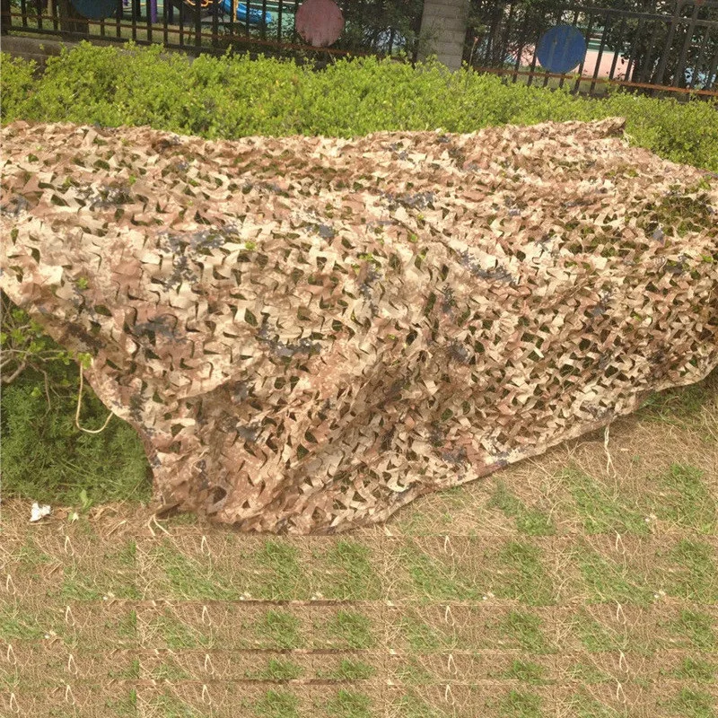 1.5X4M Double Layer Military Desert Camouflage Net 210D Oxford Cloth Sun Shade Camo Netting for Hunting Camping Decoration