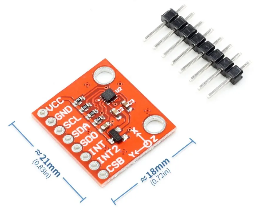 Conector de placa de desarrollo de módulo de Sensor de gravedad de acelerador de 3 ejes BMA280
