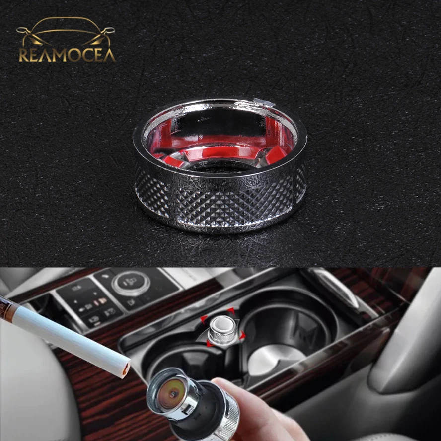 Reamocea 2Pcs/Set Car Interior Cigarette Lighter Cover Trim Fit For Land Rover Range Rover Sport Range Rover Vogue SV 2013-2017