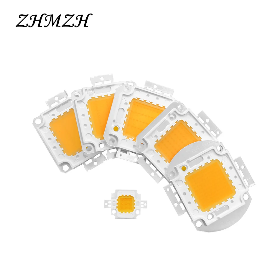 High Quality 30-36V Output High Power Integrated LED Chip 10W 20W 30W 50w 70W 100W SMD COB LED Bulb DIY For Floodlight Spotlight