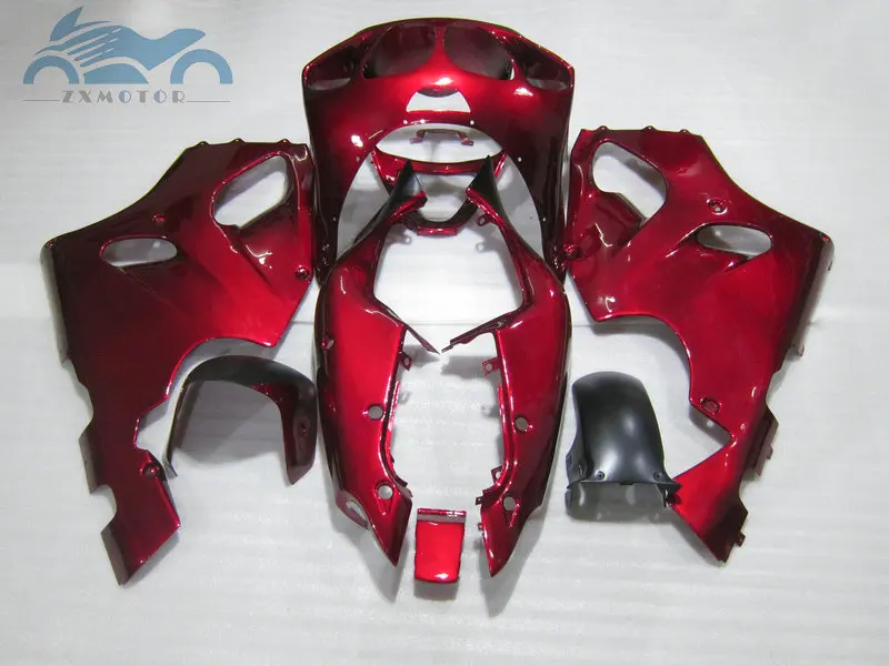 Hot sale motorcycle fairing kits for KAWASAKI Ninja ZX7R 1996 1997 2002 2003 ABS plastic fairings kit ZX 7R 96-03 dark red parts