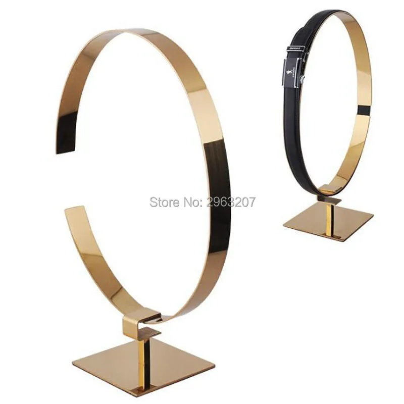 5pcs High Quality Stainless Steel Boutique Man Garment Store Belt Showing Display Rack Stand Belt Holder