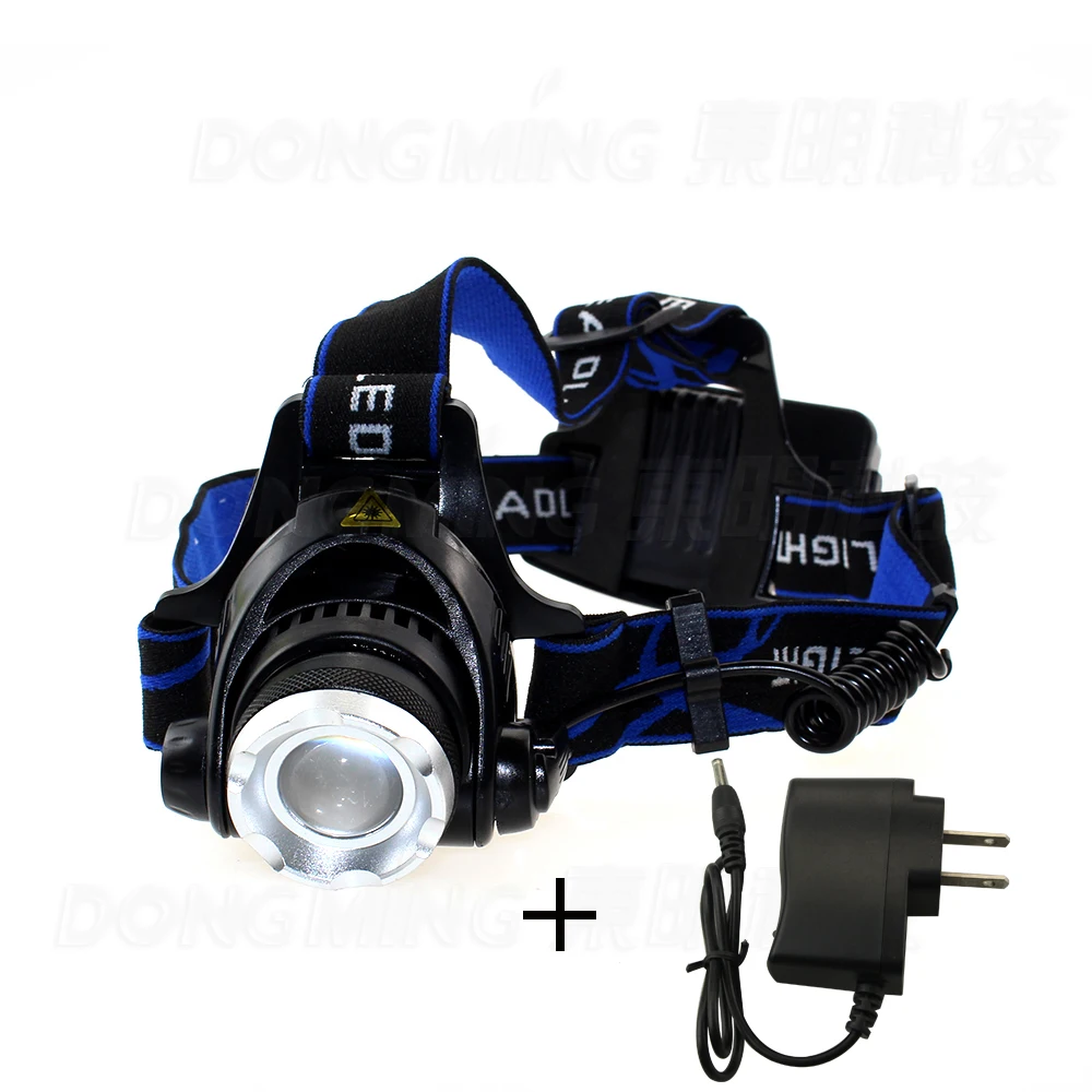 Multifunction rechargeable  outdoor Camping Headlight T6 led headlamp zoom 18650 Head lights 2000lm+ EU/US Plug Charger