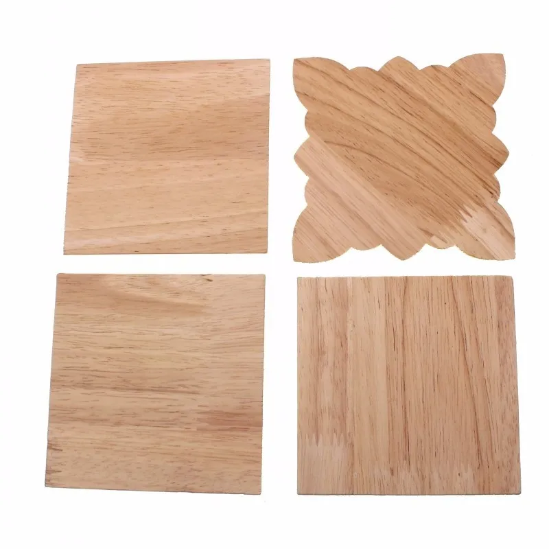 RUNBAZEF The Unpainted Wood Color Decal Applique Furniture Square Box Shavings Home Decoration Accessories Craft Miniature