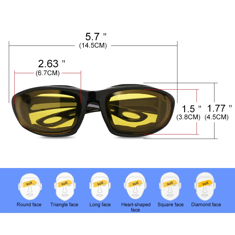 Cycling Motorcycle Glasses Sunglasses Riding Sports Outdoor Eye Protection Windproof Riding Goggles UV Protective