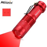 Red Light Zoom Flashlight Mini Hunting Bees Fishing Blood Vessels Astronomy Observe Star Hotel Camera Detector Lamp Torch AA Cel