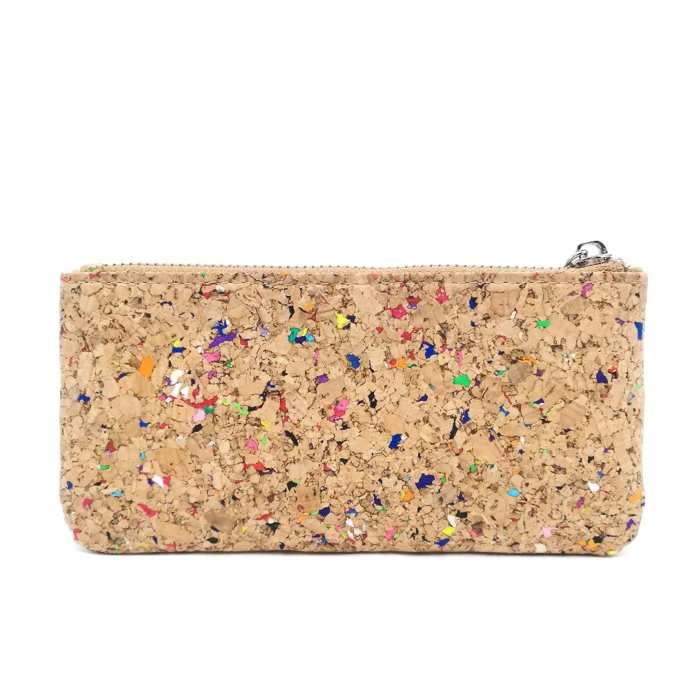 Handmake Natural Cork Slim Card Holder Vegan Thin Wallet Eco Coin Purse Women