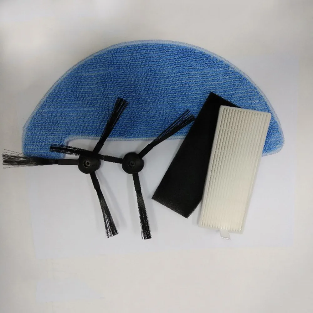 แปรงด้านข้าง2Pcs + 2Pcs HEPA Filter + 1Pc ผ้าซับสำหรับ ILIFE A8เครื่องดูดฝุ่นไมโครไฟเบอร์ rag แปรงฝุ่นตัวกรอง