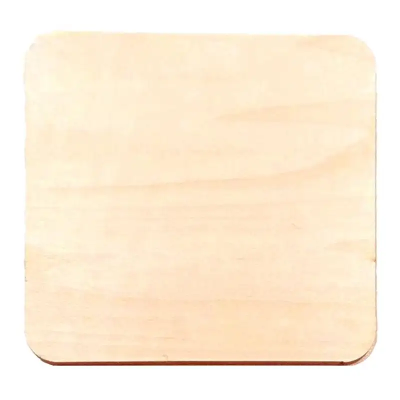 Trống Mảng Bám 5 Kích Thước Xây Dựng Mô Hình Vuông Thủ Công DIY Pyrography Dự Án Trò Chơi Thêu Sò Chưa Hoàn Thành Miếng Gỗ Bồ Đề