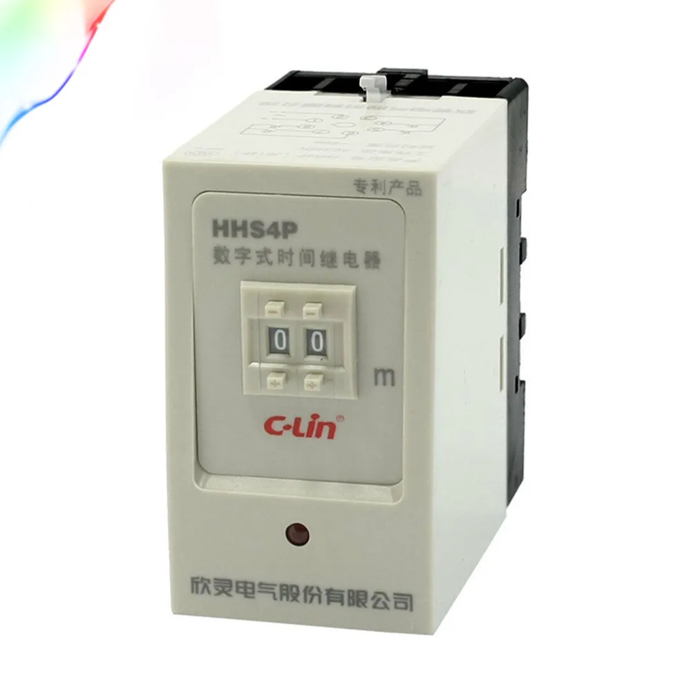 Digital Time Relay Delay Timer Telay Relay JS14P DC24V AC220V AC380V 9.9S 99S 99M 99H With Base Socket