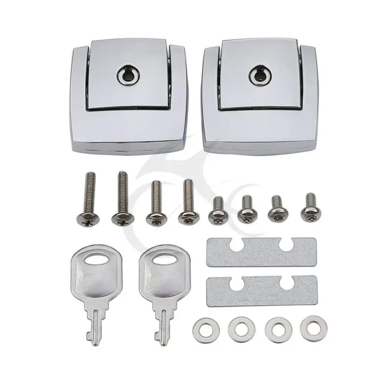 

Motorcycle Chrome Tour Pack Pak Latch Cover kits For Harley Touring Ultra Electra Glide Road King 88-13 04