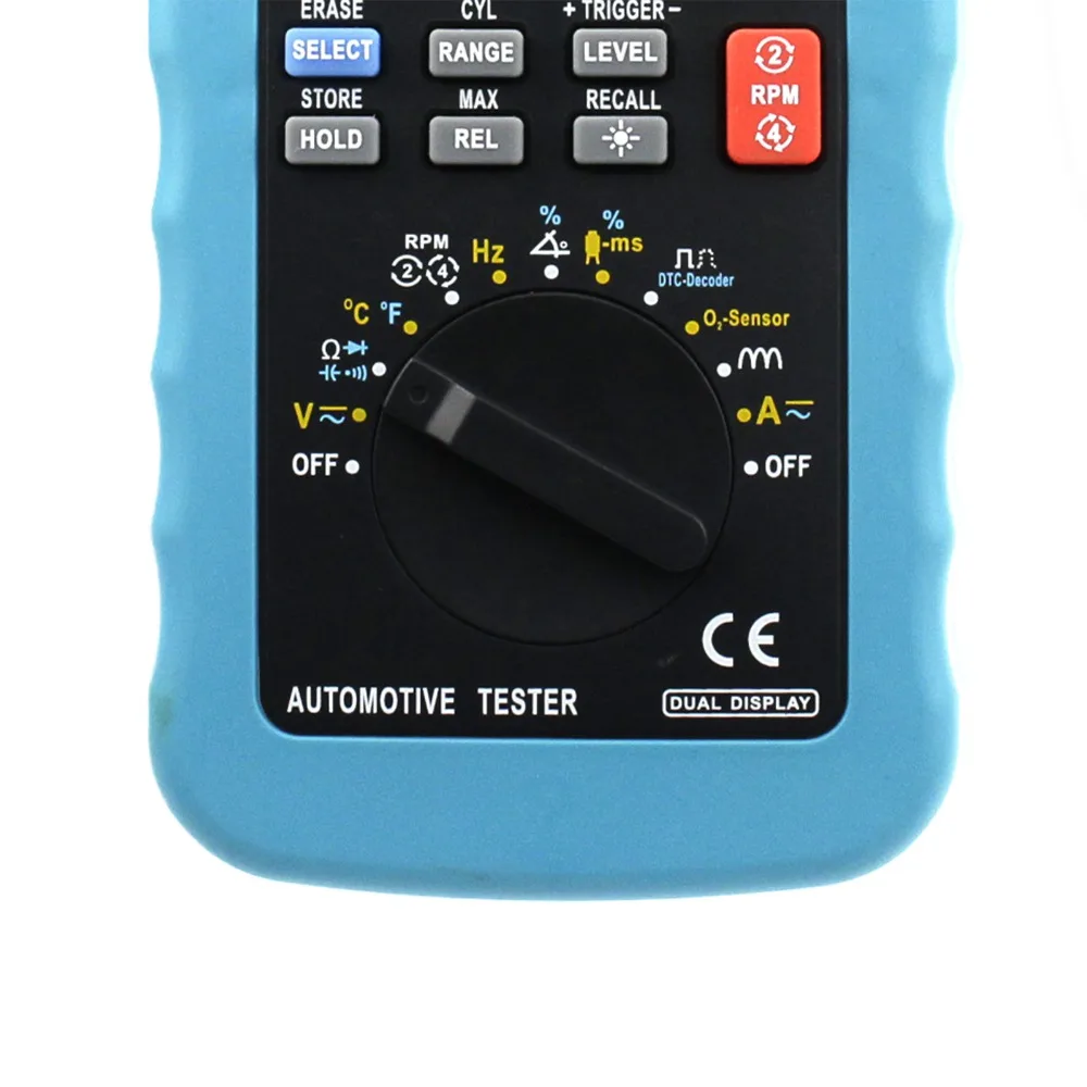 Digital Automotive Multimeter 20A ACA/DCA LCD Autorange Automotive Tester O2-sensor Temp.RPM Dwell Angle ALL SUN EM135 Modern