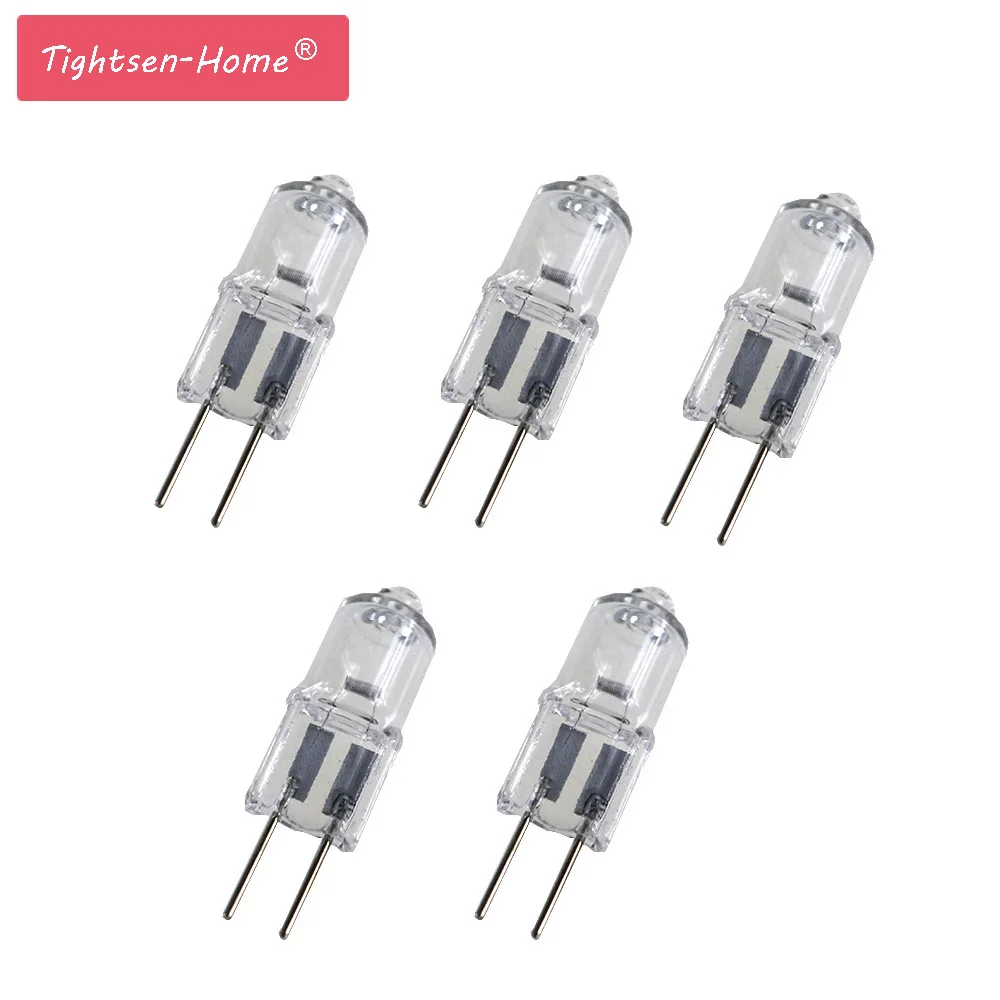 

Wholesale 10PCS Halogen G4 AC12V 5W 10W 20W 35W 50W Lamp G4 Halogen Light Warm Bulb G4 Base Clear Halogen inserted crystal lamp