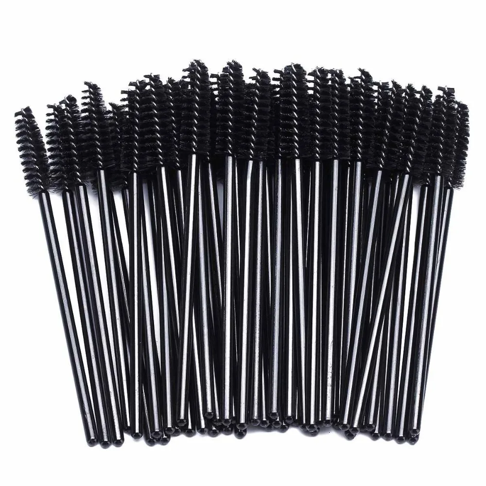 

2000pcs/lot Black Eyelash Brush Disposable Eyebrow Comb Mascara Wands Eye Lashes Extension Applicator Spoolers famale Makeup