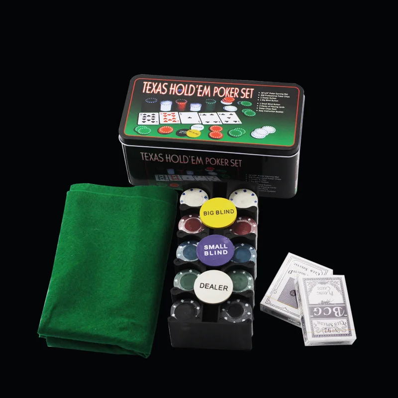 200 Baccarat chips Bargaining Poker Chips Set-Blackjack Table Cloth- Blinds - Dealer - Poker Cards - With Gifts