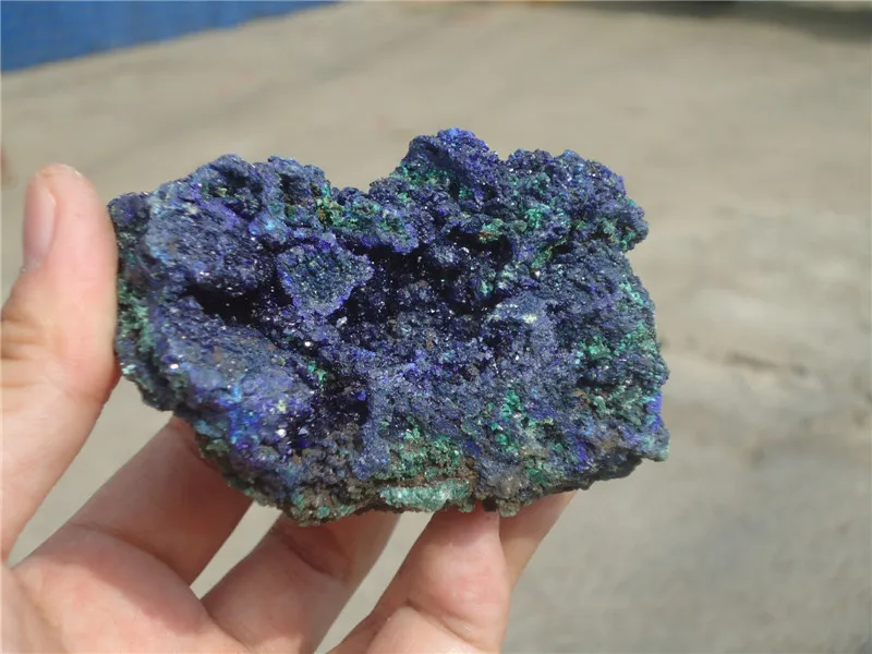 

270g Shining Gem Blue Azurite Crystal on Matrix Mineral Specimen