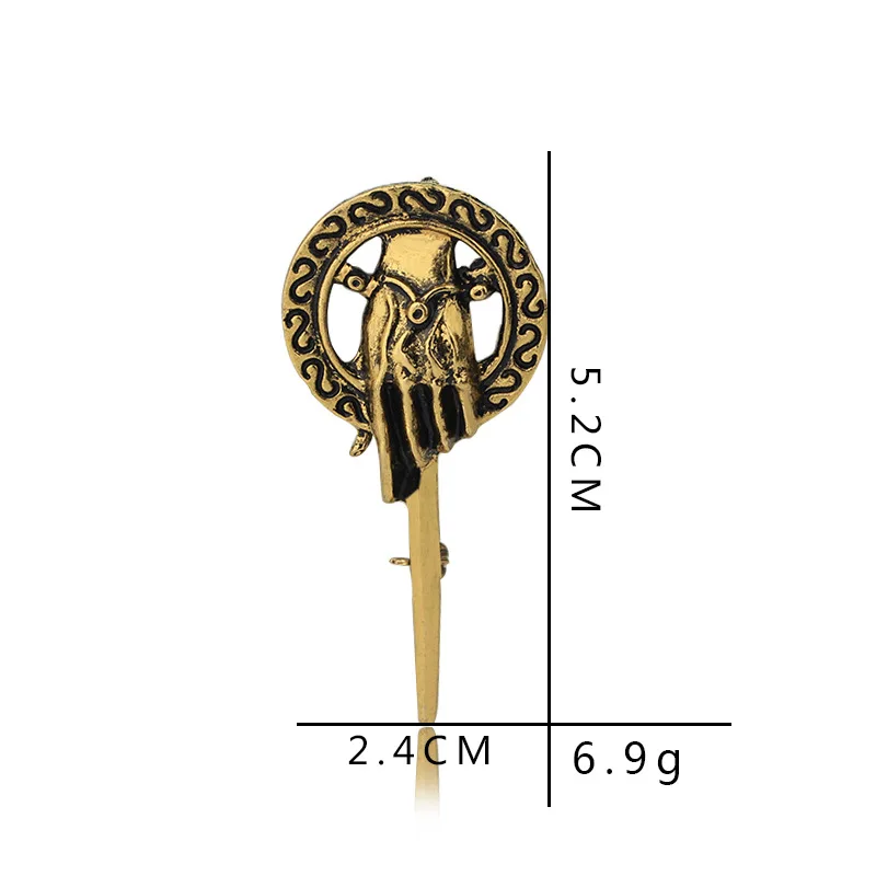 Fooderwerk Jewelry Ice And Fire Song Power Game King Scepter Hand Men Women Brooch Badge Commemorative Clothes Accessories Pins