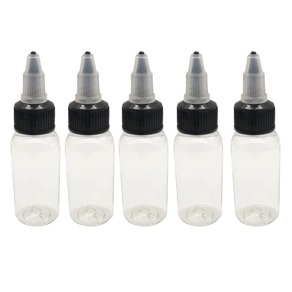 

EZ Tattoo Empty Twistable Bottle Ink Cups 1oz 2oz for Tatoo Inks, Lotion, Cream, Shampoo Tattoo Pigment Twist Cap 5pcs/set