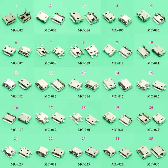 25 modeli 50 sztuk/partia Micro USB Jack 5P 5pin USB gniazdo ładowania złącze SMD DIP V8 Port ładowania danych wtyczka zasilania
