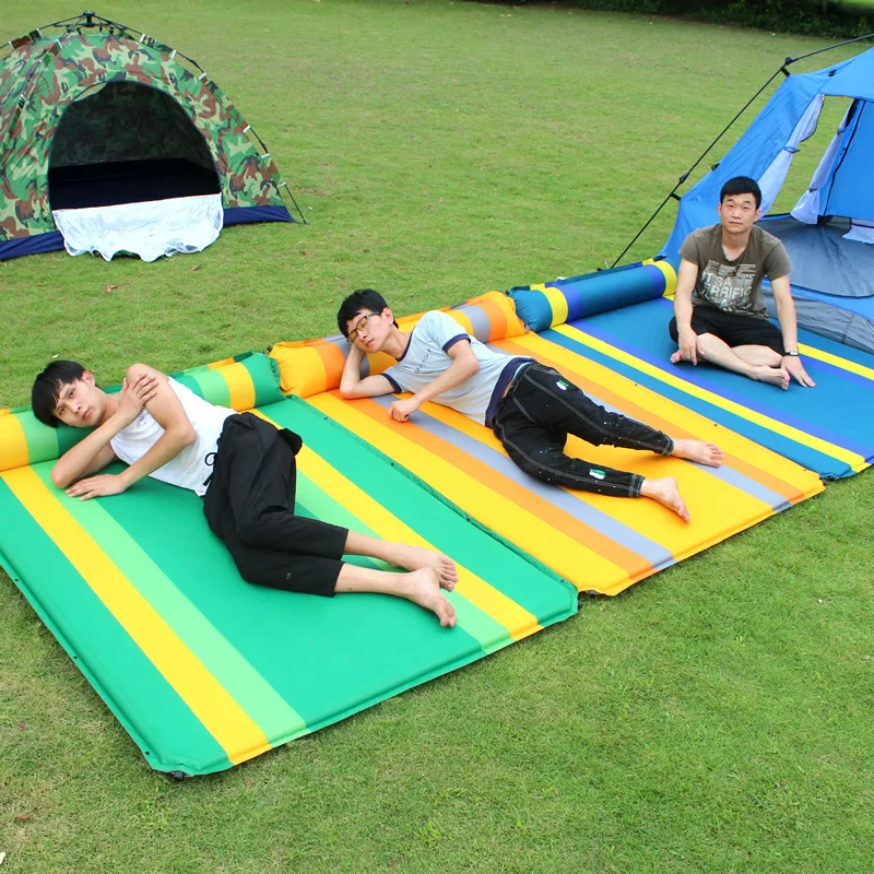 CS033-2 Double Person 190*130*3.5CM Automatic inflation Mat Outdoor Camping Mat Family Rest Air Mattress