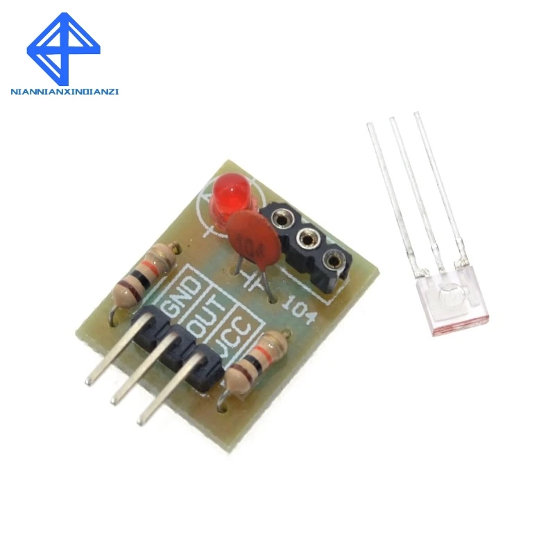 Módulo de sensor receptor laser para arduino, tubo não modulador, interruptor de relé, nível alto e nível baixo, 1pc