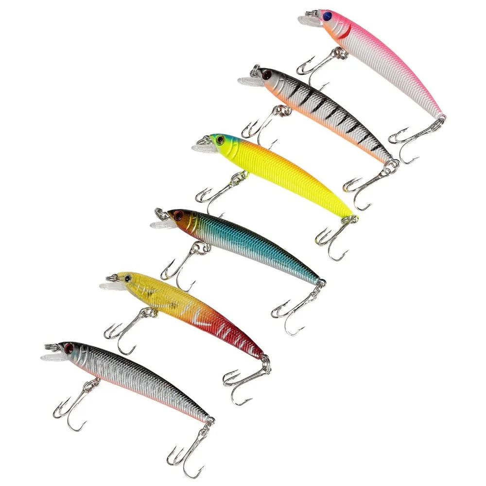 HiUmi 1PC Minnow Inner Balls Vibration Bait 7.5cm 5.6g Fishing Lures Free Shipping