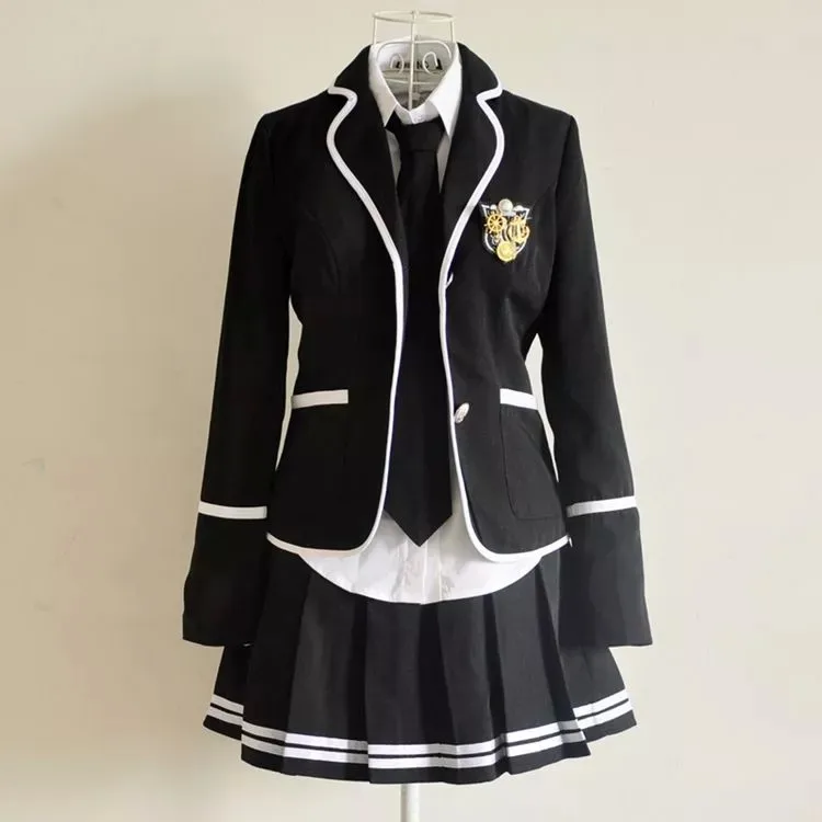 Ropa de uniforme escolar para niños y coro de manga larga para estudiantes de primaria, uniformes escolares británicos de lectura