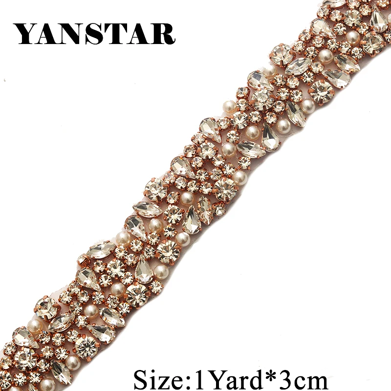 

10 YARDS Rhinestone Trimming For Wedding Sash DIY 3CM Iron On Silver Bridal Beaded Crystal RhinestoneTrim for Wedding Belt YS880