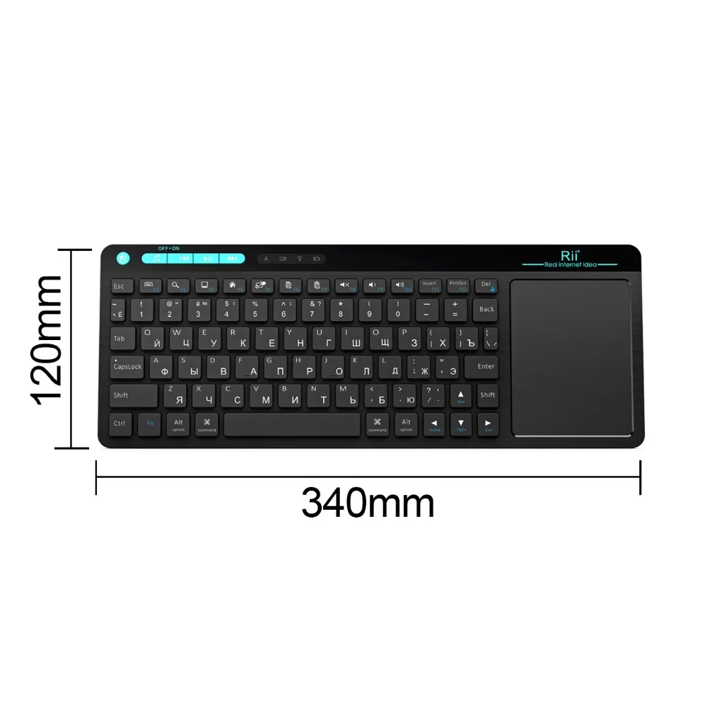 Rii-ミニワイヤレスキーボードk18,2.4ghz,マルチメディアタッチパッド,オフィス,デスクトップ,pc,コンピューター,スマートtv,htpc,iptv,androidボックス用