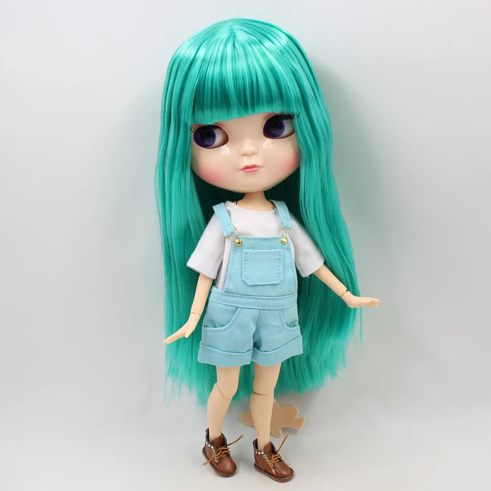 ICY DOLL small breast azone body fortune days green hair with bangs/fringes 30cm including hand set A&B No.230BL4277