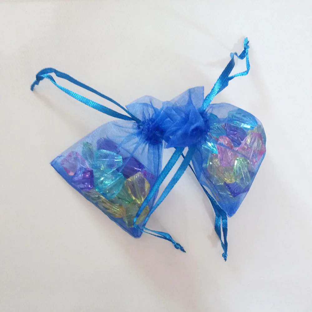 Imagem -05 - Bolsas para Bolsas de Jóias e Embalagens de Presente Azul Royal Organza Bolsa com Cordão Bolsa de Casamento Mulher de Armazenamento de Exibição Malotes 1000 Pcs