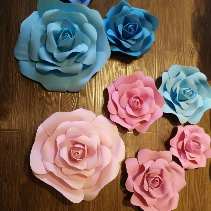 

2016 New Popular Artificial Rose Flower DIY Craft Ornament For Wedding Party Backdrop Centerpiece Decoration Supplies 4 Size 20