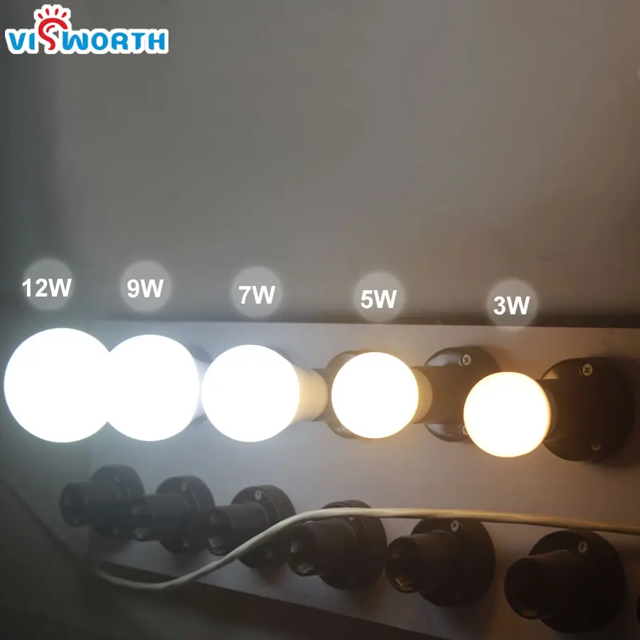 Super Brightness E27 LED Bulbs SMD2835 3W 5W 7W 9W 12W AC 110V 220V 240V A60 LED Lamps Warm Cold White Lampada Light